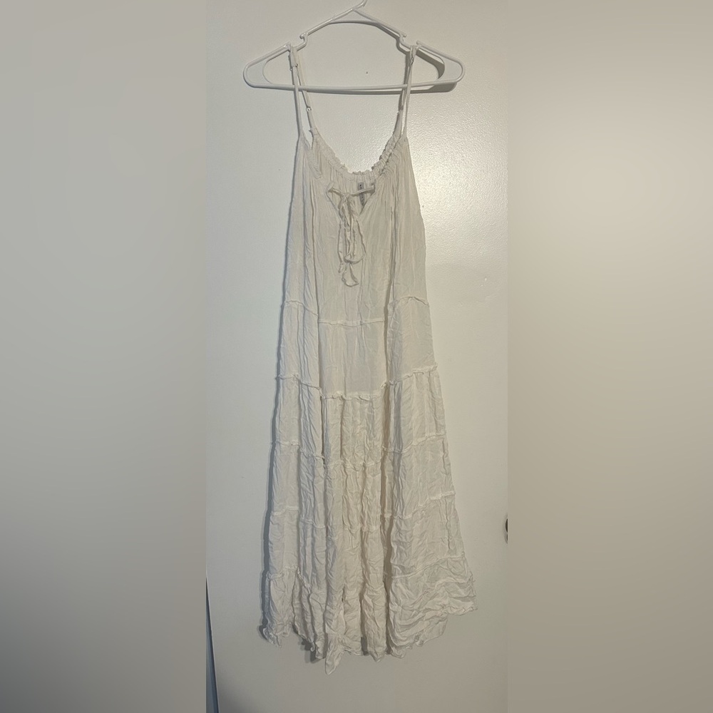 Flowy White Maxi Skirt